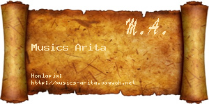 Musics Arita névjegykártya